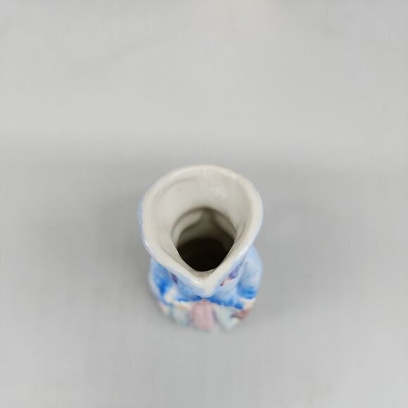 VINTAGE 1920's-30's TRICO NAGOYA JAPAN HAND PAINTED LADY HANDLE VASE 3" TALL - Picture 6 of 6